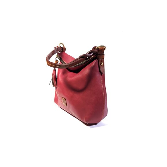 Dooney & Bourke Florentine Handbag Red Leather The 'Twist Strap Hobo' - Picture 6 of 12